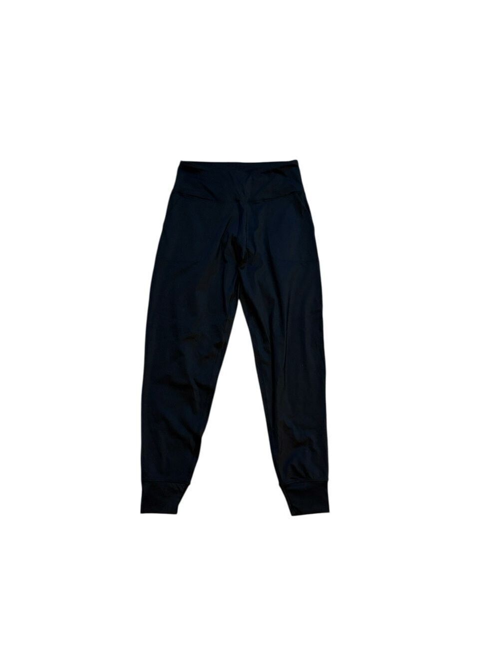Dragon Fit Women’s Black Joggers Pockets High Waist Tapered Black Size M New